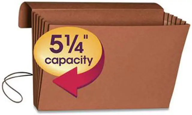 Alt view image 14 of 14 - Smead Extra-Wide 5 1/4" Exp Wallets w/Elastic Cord Redrope Legal Red 71189