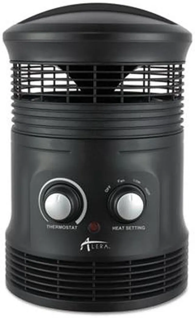 Alt view image 5 of 11 - Alera 360 Deg Circular Fan Forced Heater, 8" X 8" X 12", Black HEFF360B