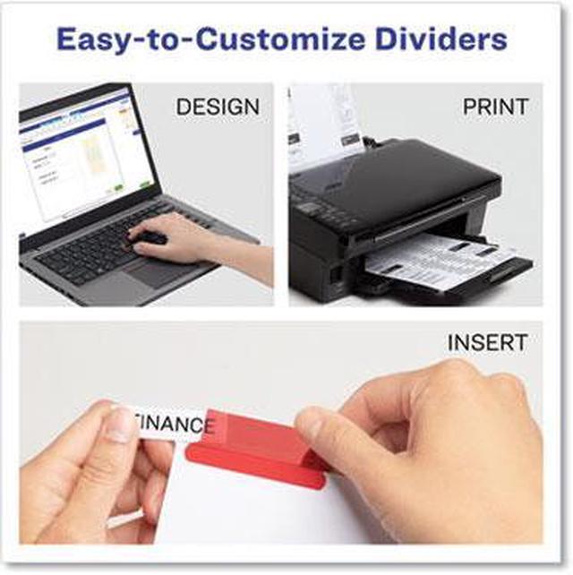 Alt view image 10 of 15 - Avery Insertable Big Tab Dividers 5-Tab Letter 11121