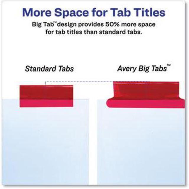 Alt view image 12 of 15 - Avery Insertable Big Tab Dividers 5-Tab Letter 11121