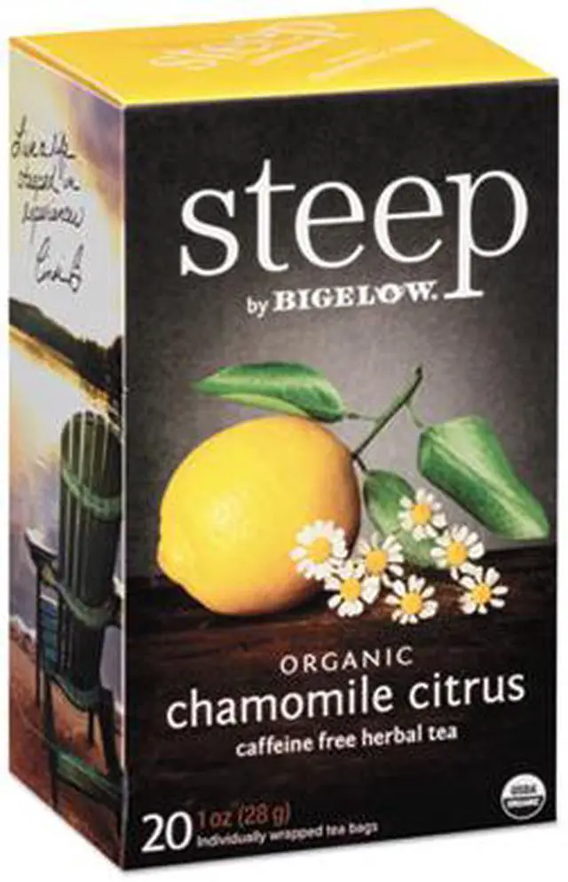 Alt view image 5 of 11 - Bigelow Steep Tea, Chamomile Citrus Herbal, 1 Oz Tea Bag, 20/Box 17707