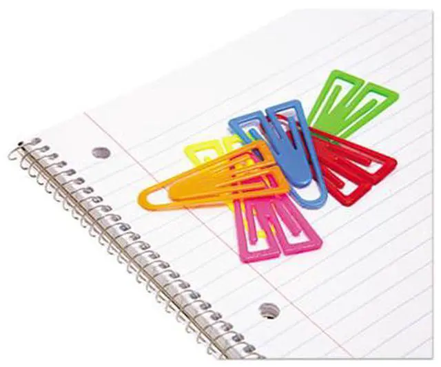 Alt view image 6 of 17 - Baumgartens Plastiklips Paper Clips Extra Large Assorted Colors 50/Box LP1700