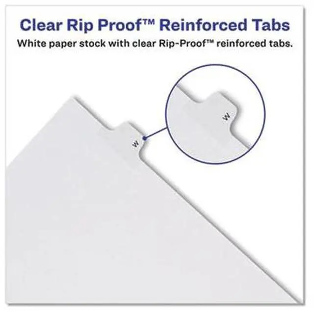 Alt view image 6 of 7 - Avery 82207 Allstate-Style Legal Side Tab Divider, Title: 9, Letter, White, 25/Pack