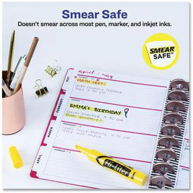 Alt view image 4 of 7 - Avery 07742 Desk Style Highlighter, Chisel Tip, Yellow Ink, 1 Dozen