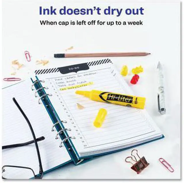 Alt view image 6 of 7 - Avery 07742 Desk Style Highlighter, Chisel Tip, Yellow Ink, 1 Dozen