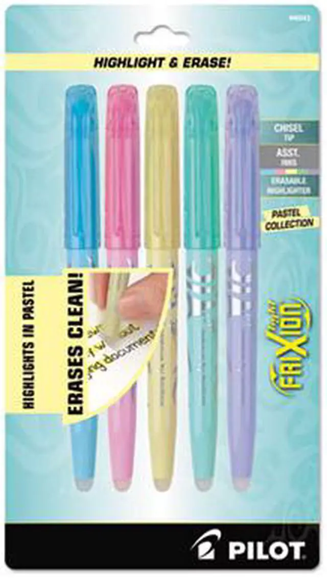 Alt view image 4 of 8 - Pilot FriXion Light Pastel Collection Erasable Highlighters Assorted 5/Pack 46543