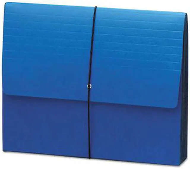 Alt view image 5 of 6 - Smead Extra-Wide 5 1/4" Exp Wallets 12 3/8 x 10 Navy Blue 71122