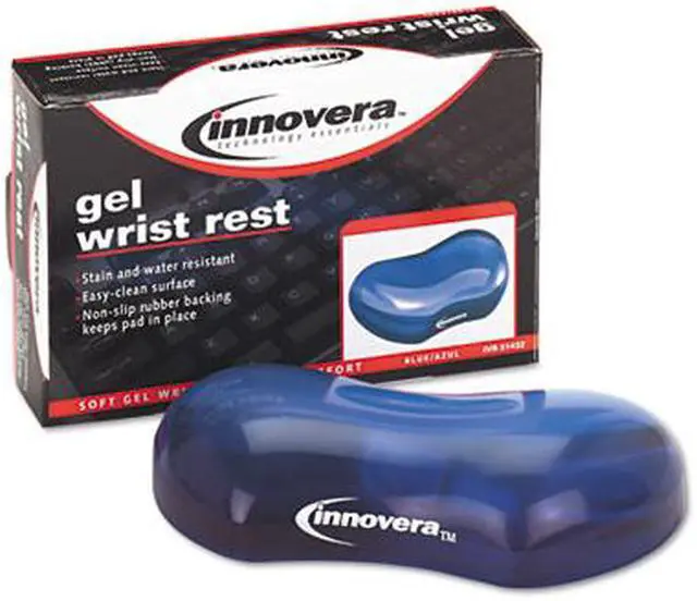 Alt view image 7 of 12 - Innovera Gel Mouse Wrist Rest Blue 51432