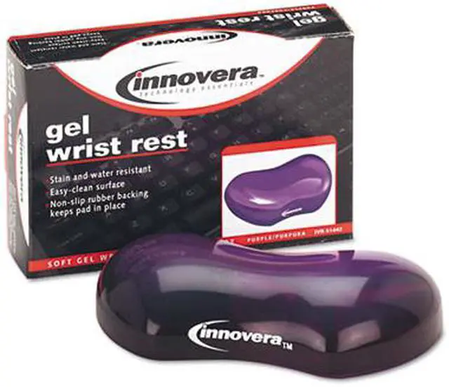 Alt view image 8 of 12 - Innovera Gel Mouse Wrist Rest, Purple 51442