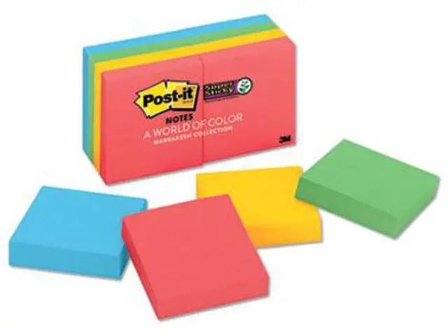 Alt view image 6 of 19 - Post-it Pads in Marrakesh Colors 2 x 2 90-Sheet 8/Pack 6228SSAN