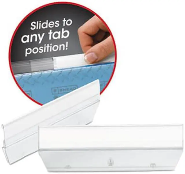 Alt view image 8 of 18 - Smead Easy Slide Hanging Folder Tab 1/3 Tab 3 1/2 in Clear 18/Pack 64626