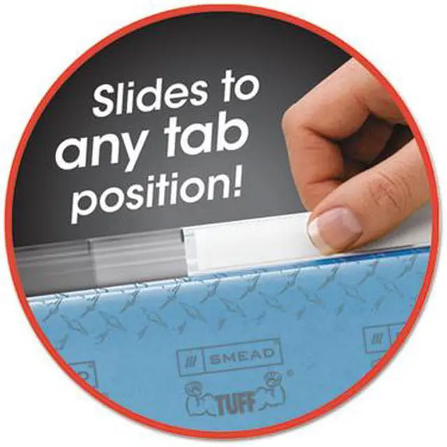 Alt view image 11 of 18 - Smead Easy Slide Hanging Folder Tab 1/3 Tab 3 1/2 in Clear 18/Pack 64626