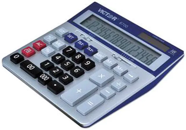 Alt view image 8 of 13 - Victor 6700 Large Desktop Calculator 16-Digit LCD