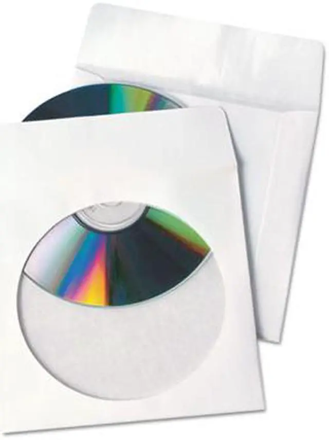 Alt view image 3 of 13 - Quality Park Tech-No-Tear Poly/Paper Cd/Dvd Sleeves, 100/Box 77203