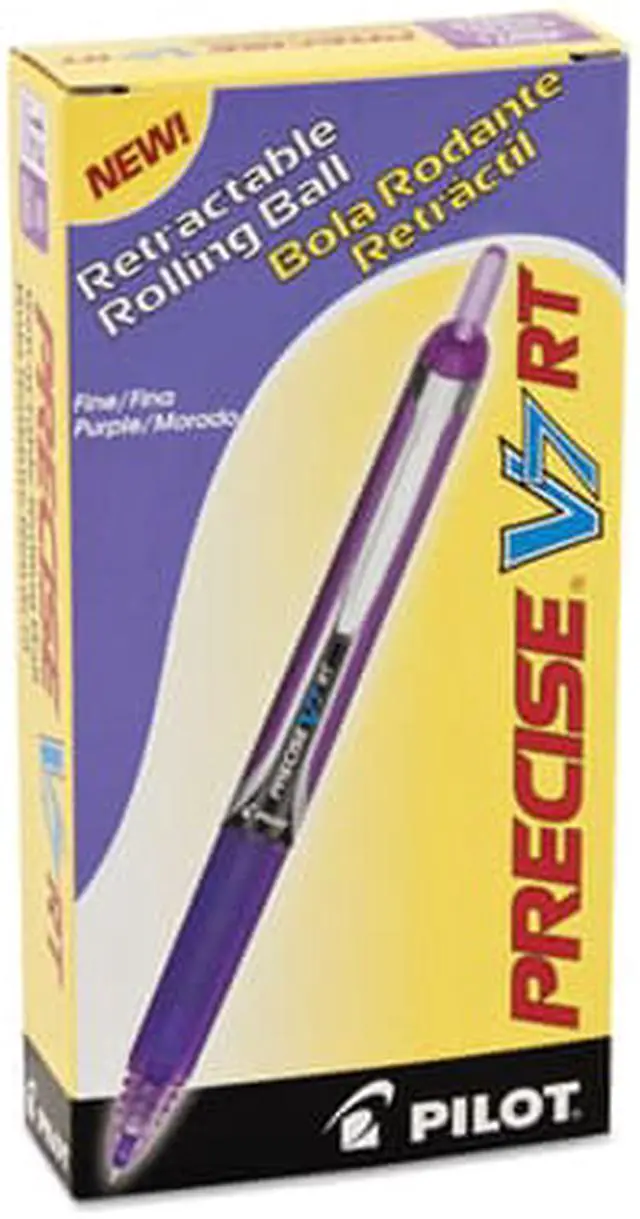 Alt view image 8 of 8 - Pilot Precise V7RT Retractable Roller Ball Pen Purple Ink .7mm 26071