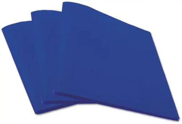 Alt view image 7 of 14 - Universal Two-Pocket Plastic Folders 11 x 8 1/2 Navy Blue 10/Pack 20541