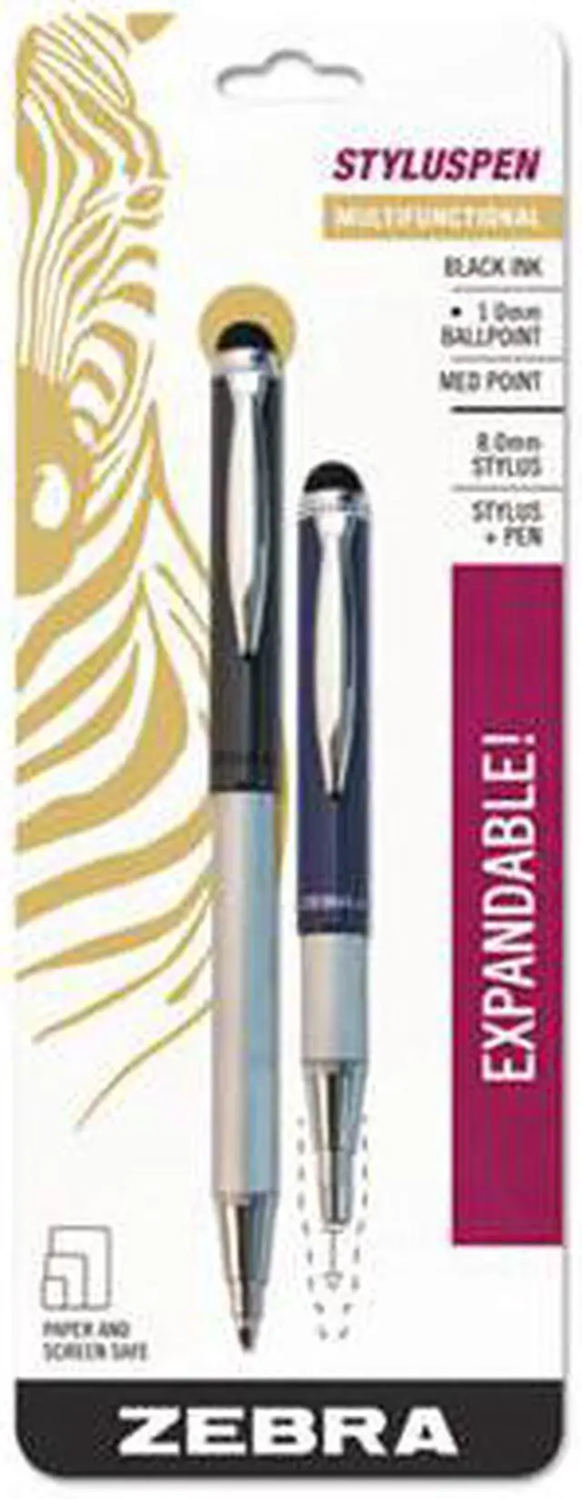 Alt view image 7 of 10 - Zebra Pen,Stylus,1.0mm,2pk,Begy 33602
