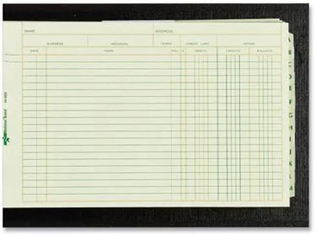 Alt view image 9 of 16 - National Four-Ring Ledger Binder Kit Black 8.5 x 5 100 Sheets/Book 63453