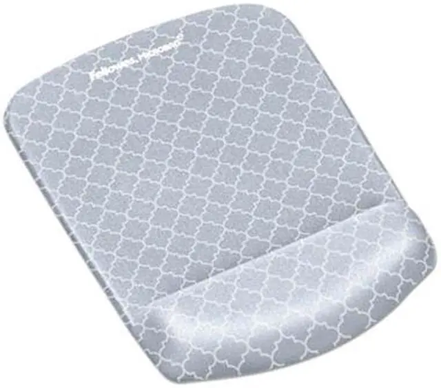 Alt view image 13 of 20 - Fellowes 9549701 PlushTouch Mouse Pad Wrist Rest with Microban - Gray Lattice