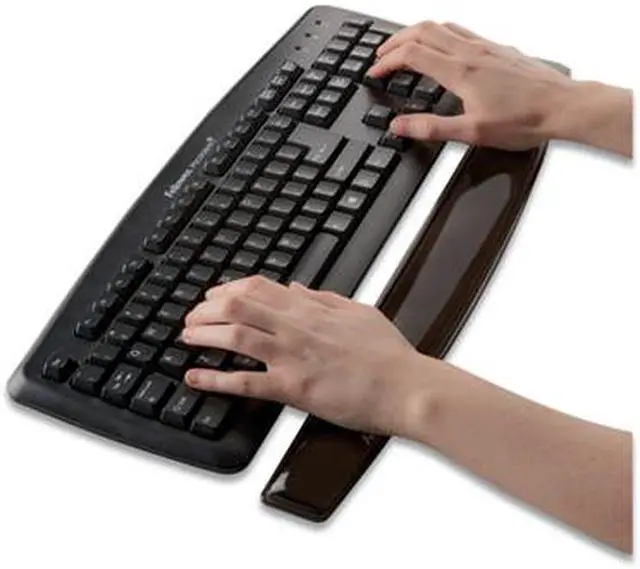 Alt view image 12 of 20 - Fellowes Gel Crystals Keyboard Wrist Rest, 18.5" X 2.25", Black 9112201