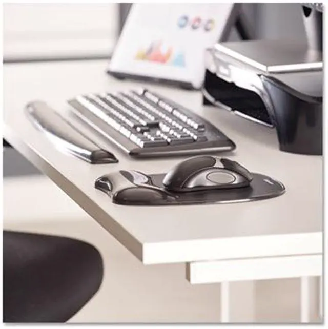 Alt view image 13 of 20 - Fellowes Gel Crystals Keyboard Wrist Rest, 18.5" X 2.25", Black 9112201