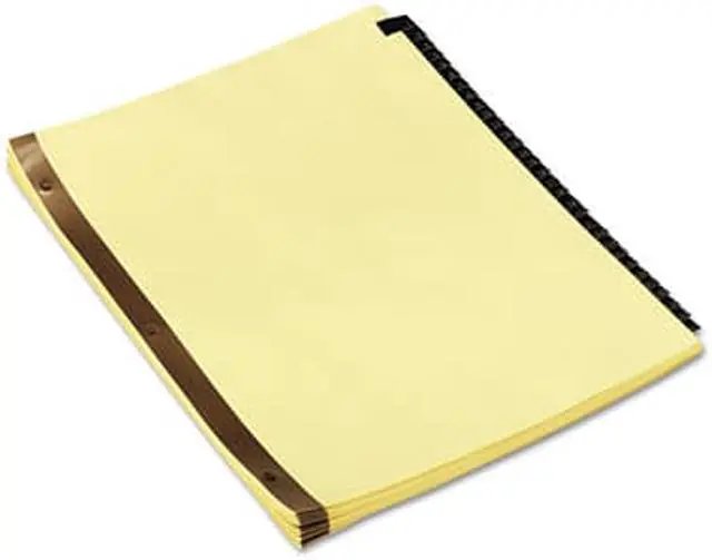 Alt view image 3 of 10 - UNIVERSAL Leather-Look Mylar Tab Dividers 31 Numbered Tabs Letter Black/Gold Set
