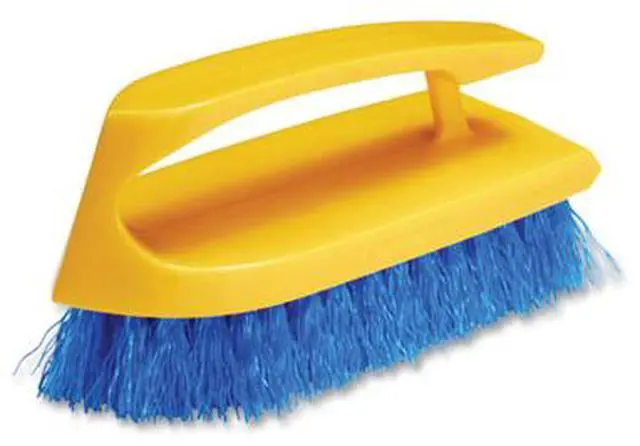 Alt view image 18 of 20 - Rubbermaid Commercial Long Handle Scrub Brush 6" Brush Yellow Plastic Handle/Blue Bristles 6482COB