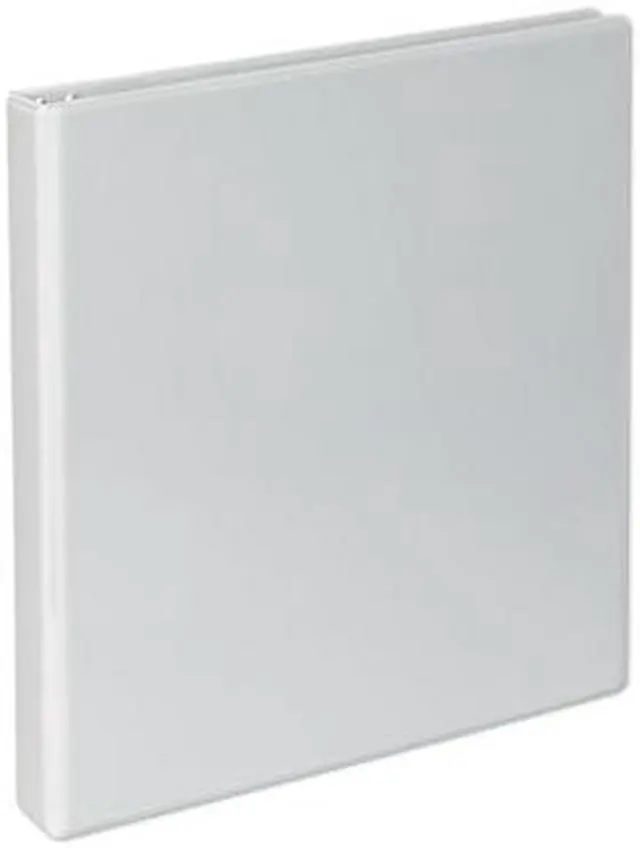 Alt view image 7 of 18 - UNIVERSAL Slant-Ring Economy View Binder 1" Capacity White 4 per Pack 20742PK