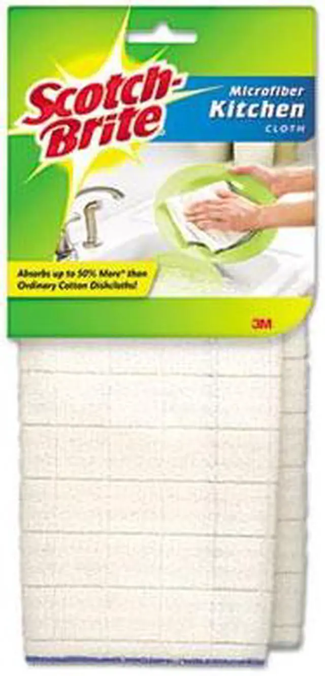 Alt view image 7 of 9 - 3M 90322 Microfiber Kitchen Cleaning Cloth, White, 2/Pack, 1 Pack