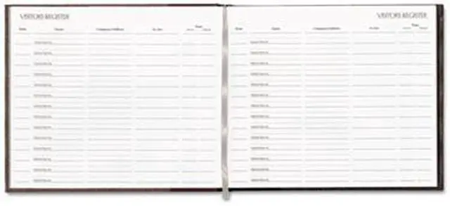 Alt view image 6 of 12 - National Visitor Register Book Black Hardcover 128 Pages 8 1/2 x 9 7/8 57802