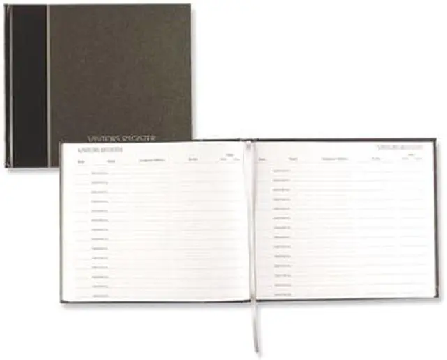 Alt view image 5 of 12 - National Visitor Register Book Black Hardcover 128 Pages 8 1/2 x 9 7/8 57802