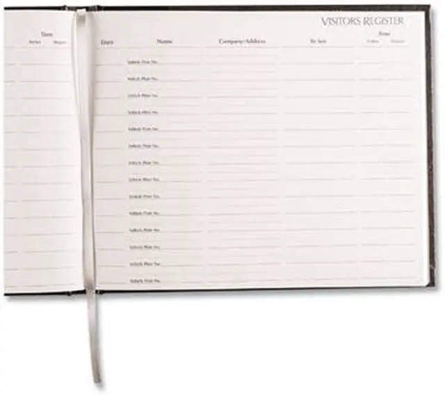 Alt view image 7 of 12 - National Visitor Register Book Black Hardcover 128 Pages 8 1/2 x 9 7/8 57802