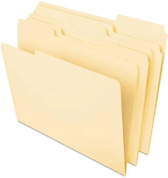 Alt view image 5 of 6 - UNIVERSAL Heavyweight File Folders 1/3 Cut One-Ply Top Tab Legal Manila 50/Pack 16420