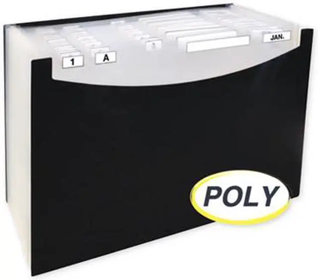 Alt view image 11 of 20 - C-Line 21-Pocket Stand-Up Design Expanding File 12" Exp Legal 15 x 9 1/4 Black