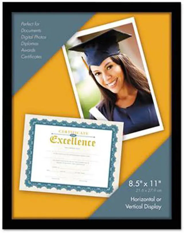Alt view image 5 of 11 - Universal Metal Photo Frame Aluminum 8 1/2 x 11 Black 76840