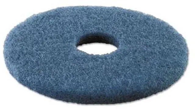 Alt view image 7 of 9 - Standard 14-Inch Diameter Scrubbing Floor Pads, Blue BWK4014BLU
