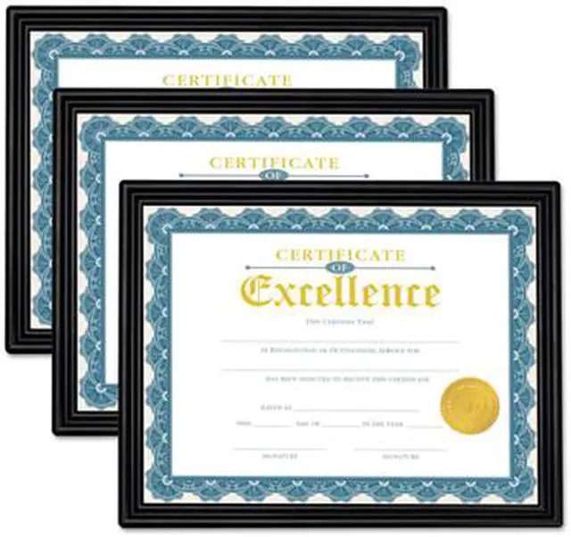 Alt view image 5 of 11 - Universal All Purpose Document Frame 8 1/2 x 11 Insert Black 3/Pack 76848