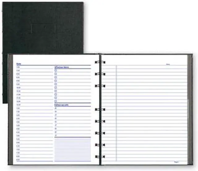 Alt view image 9 of 11 - Blueline Notepro Undated Daily Planner, 9.25 X 7.25, Black Cover, Undated A29C81
