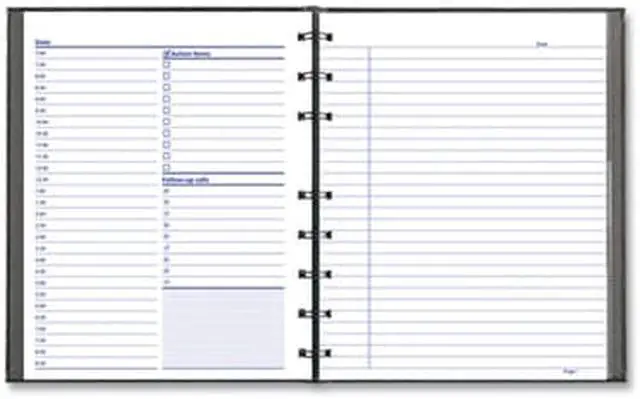 Alt view image 11 of 11 - Blueline Notepro Undated Daily Planner, 9.25 X 7.25, Black Cover, Undated A29C81
