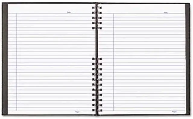 Alt view image 5 of 12 - Blueline NotePro Notebook 11 x 8 1/2 White Paper Black Cover 100 Ruled Sheets A10200BLK