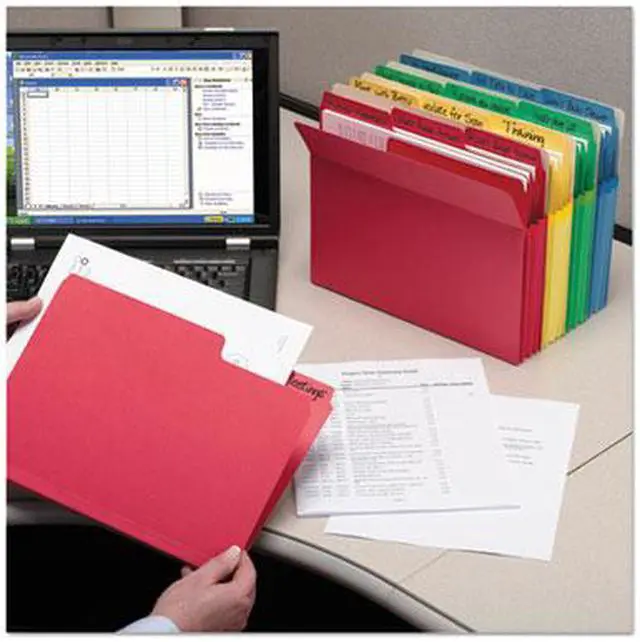 Alt view image 12 of 17 - Smead SuperTab File Folder Oversized 1/3-Cut 11956