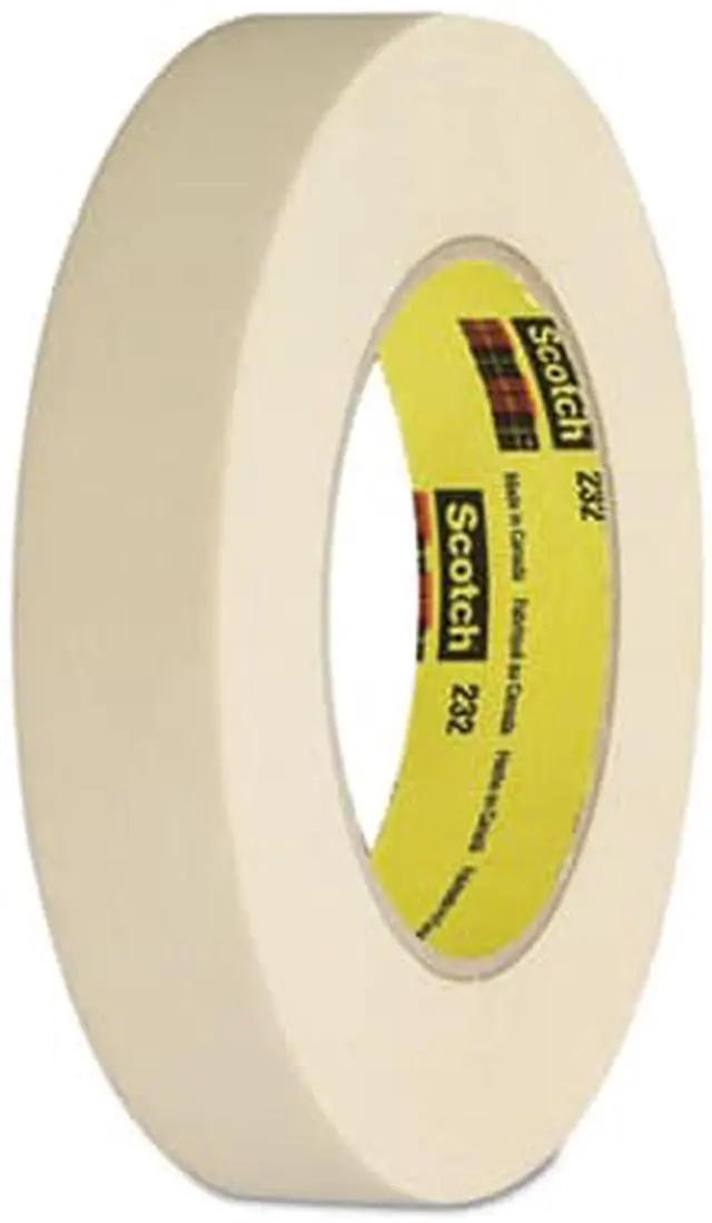 Alt view image 8 of 15 - Scotch High-Performance Masking Tape 232, 3" Core, 12 Mm X 55 M, Tan 23212