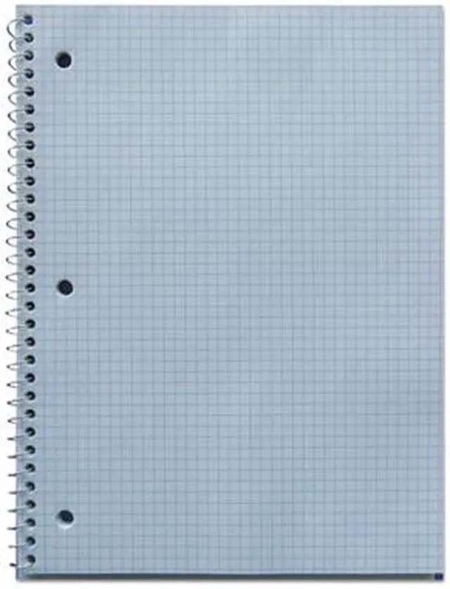 Alt view image 6 of 10 - Universal Wirebound Notebook Quadrille Rule 8" x 10.5" 1 Subject Black 66630