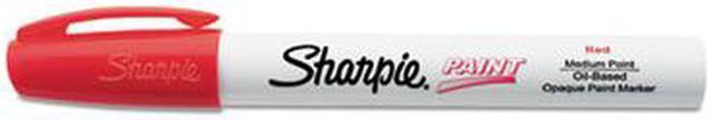 Alt view image 5 of 10 - Sharpie Permanent Paint Marker, Medium Bullet Tip, Red, Dozen 2107613