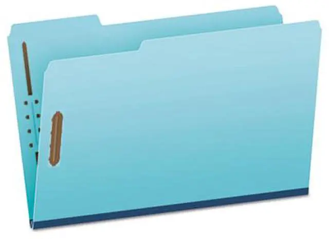 Alt view image 6 of 20 - Esselte Pendaflex - FP313 - Pressboard Folders, 2 Fasteners, 1 Expansion, 1/3 Tab, Legal, Blue, 25/Box