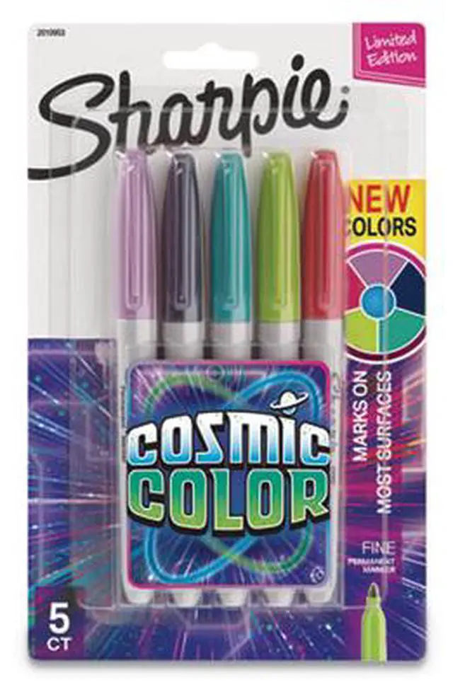 Alt view image 3 of 6 - Sharpie Cosmic Color Permanent Markers  Medium Bullet Tip  Assorted Colors