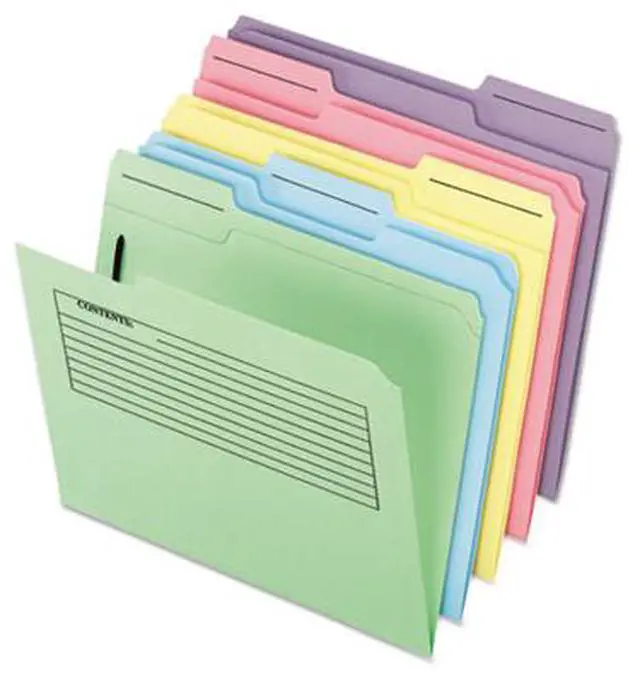 Alt view image 8 of 10 - Tops Pendaflex 45270 Printed Notes Folders with Fastener  1/3 Cut  Top Tab  Letter  Assorted  30 Pack