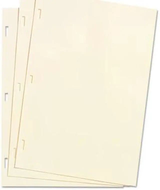 Alt view image 3 of 5 - Looseleaf Minute Book Ledger Sheets, Ivory Linen, 14 X 8-1/2, 100 Shee
