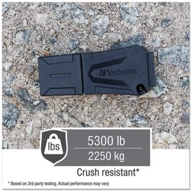 Alt view image 9 of 18 - VERBATIM AMERICA, LLC 16GB TOUGHMAX USB FLASH DRIVE 70000