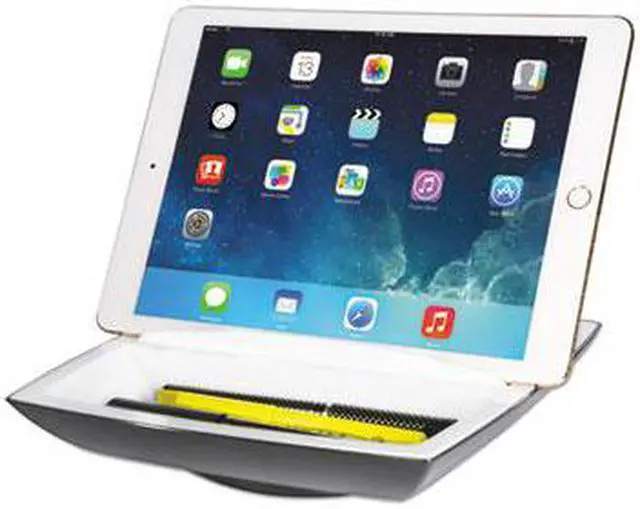 Alt view image 8 of 9 - Kantek Desk Top Organizer and Tablet/Phone Holder Plastic 8 1/4 x 8 1/4 x 2 3/4